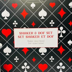 Anthropologie Dupe Poker Casino Set of Whiskey Glasses & Shaker image 5