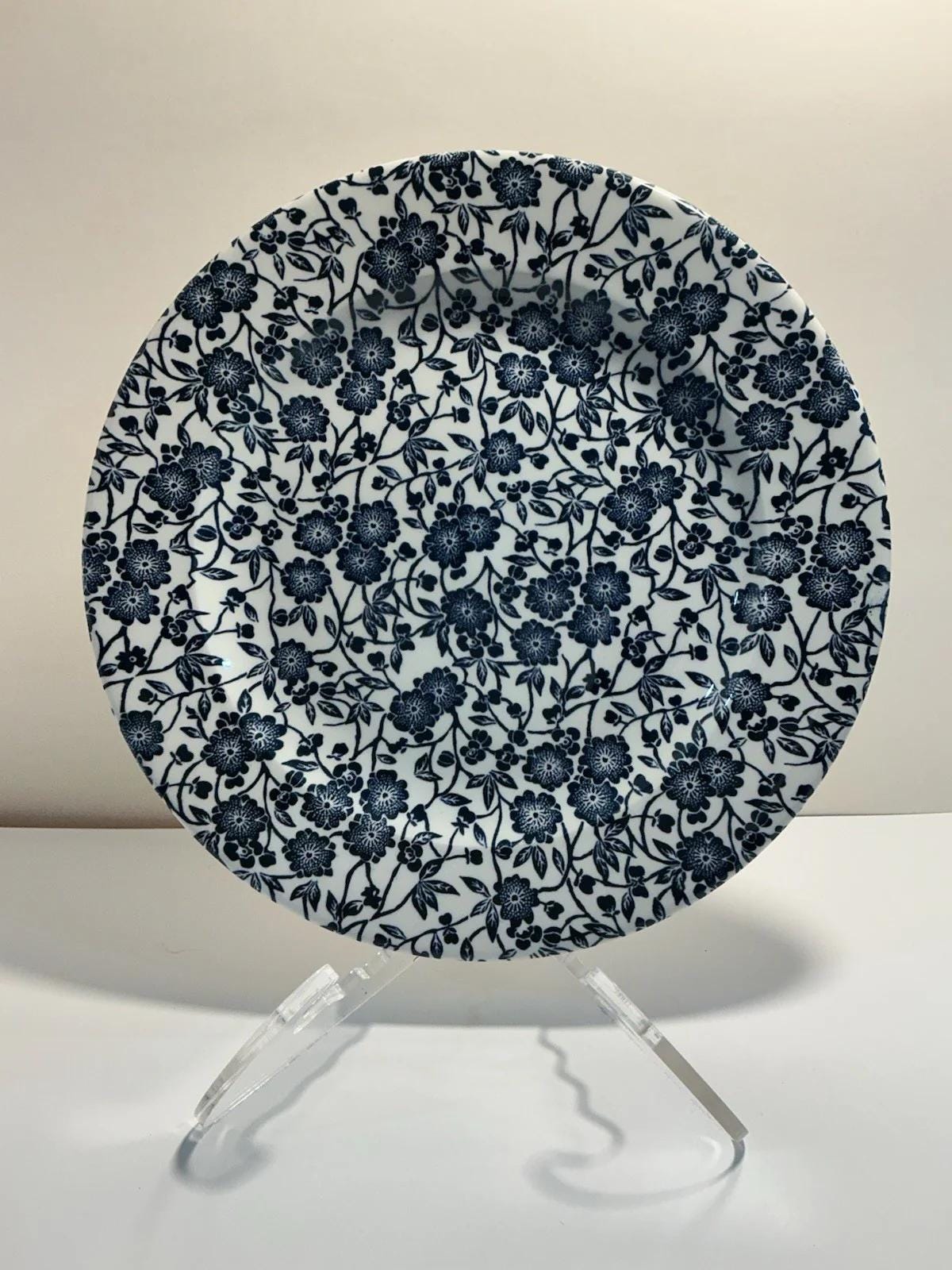 Royal Wessex, Queens Made in England, Calico Blue Dinner Plate