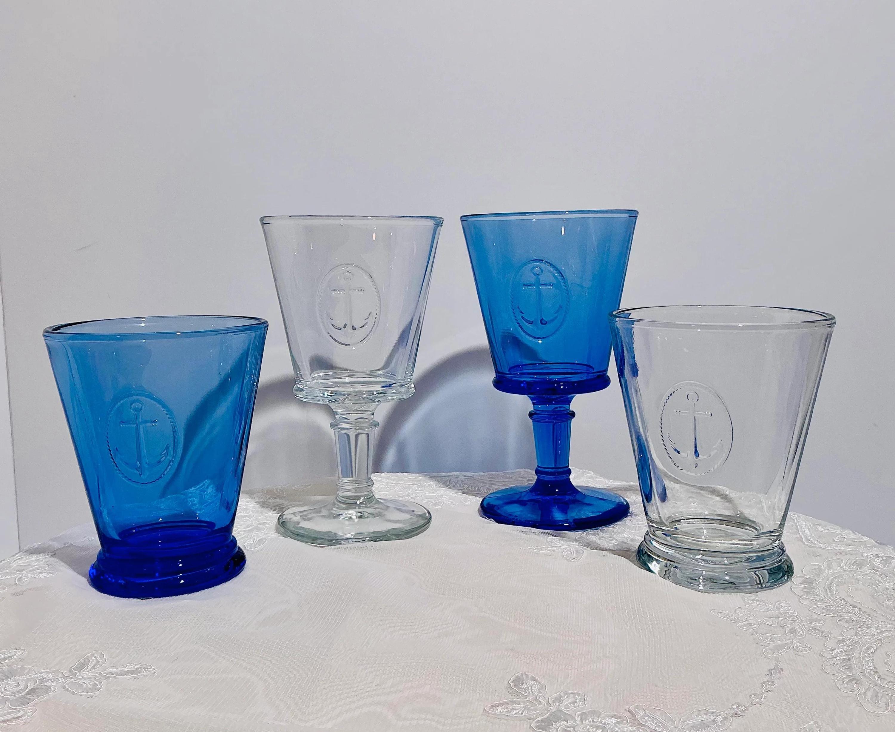 La Rochère Anchor Icon Glassware Set – French Tumbler or Wine Glass