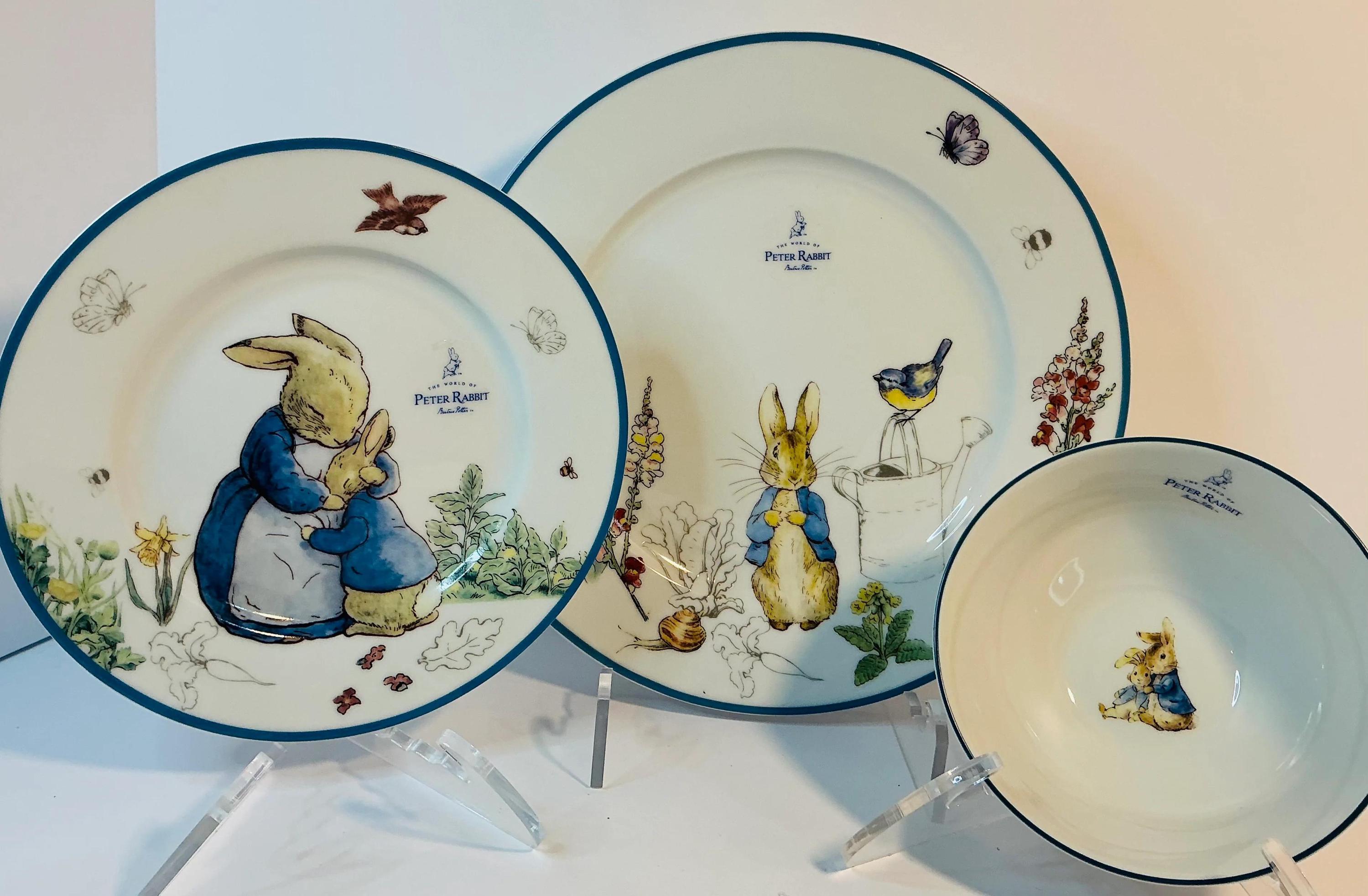 Beatrix Potter Peter Rabbit Zrike Dinnerware Set of 3 Pcs for
