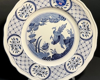 Royal Stafford Furnivals Vintage Old Chelsea Blue 10.5”rare.Made in England