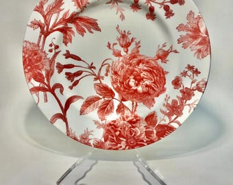 Royal Stafford Coral Floral Weave Dinner Plate made in England   10.5”