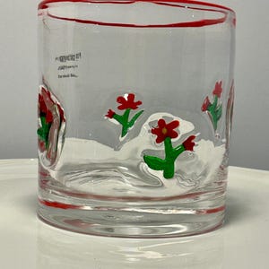 Anthropologie Dupe Red Flowers Icon glass image 1