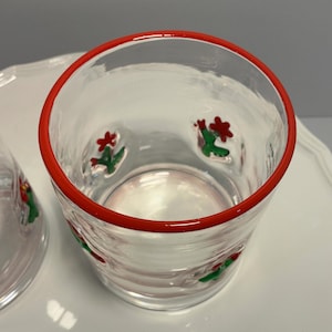 Anthropologie Dupe Red Flowers Icon glass image 2
