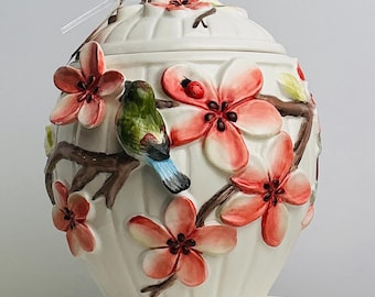 CornerRuby Bird Cookie Jar 9.5” OR Floral Botanical Collection Canister