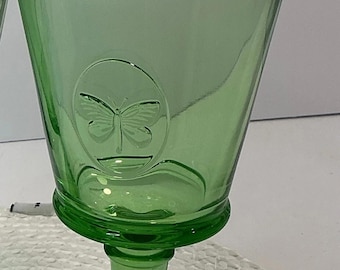 La Rochère Papillon Mint Green Wine Glass or Tumbler (Made in France)