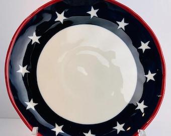 Yedi Houseware Vaisselle Americana Stars en céramique - Collection d'assiettes et de bols