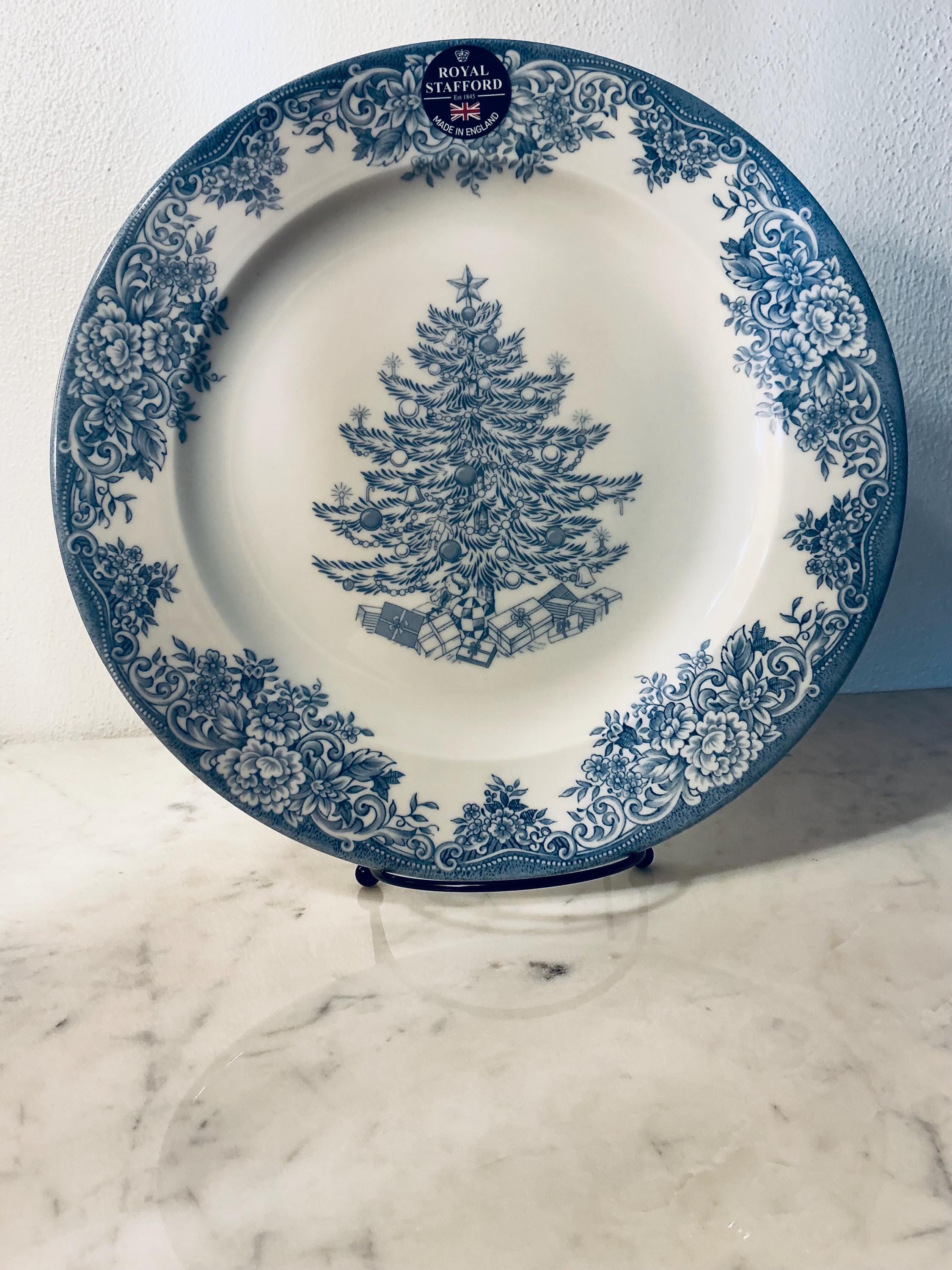 New Royal Stafford Christmas Tree 1 Bowl * Blue, England, NEW - Etsy