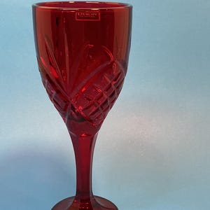 Godinger Dublin Crystal wine goblet set of 2 Ruby Red 10oz