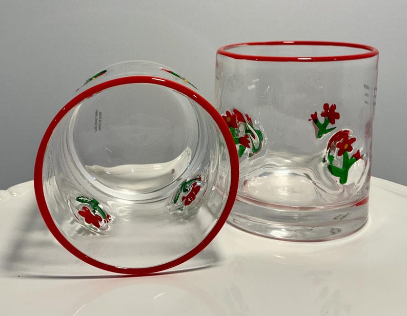 Anthropologie Dupe Red Flowers Icon glass image 4