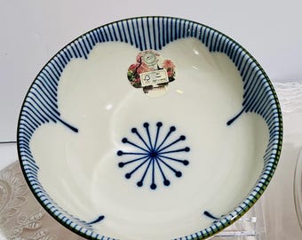 Jewel Hana-an Scalloped Sakura Ceramic Bowl Set of 2 | 5" | Made in Japan