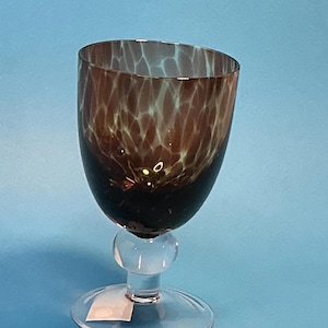 Safari handgeblazen wijnglas met jachtluipaardprint 1 glas 8oz