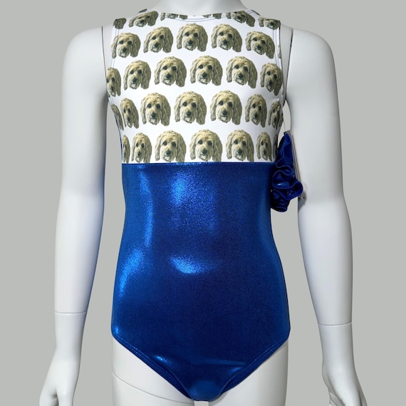 Custom Pet Face Gymnastics Leotard, Girls Dance Bodysuit