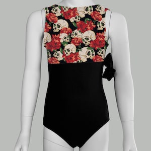 Skulls & Roses Gymnastics Leotard Girls Toddlers Kids Teens Dance Ballet Gymnastics Gifts Custom Bodysuit Leo by AERO Leotards