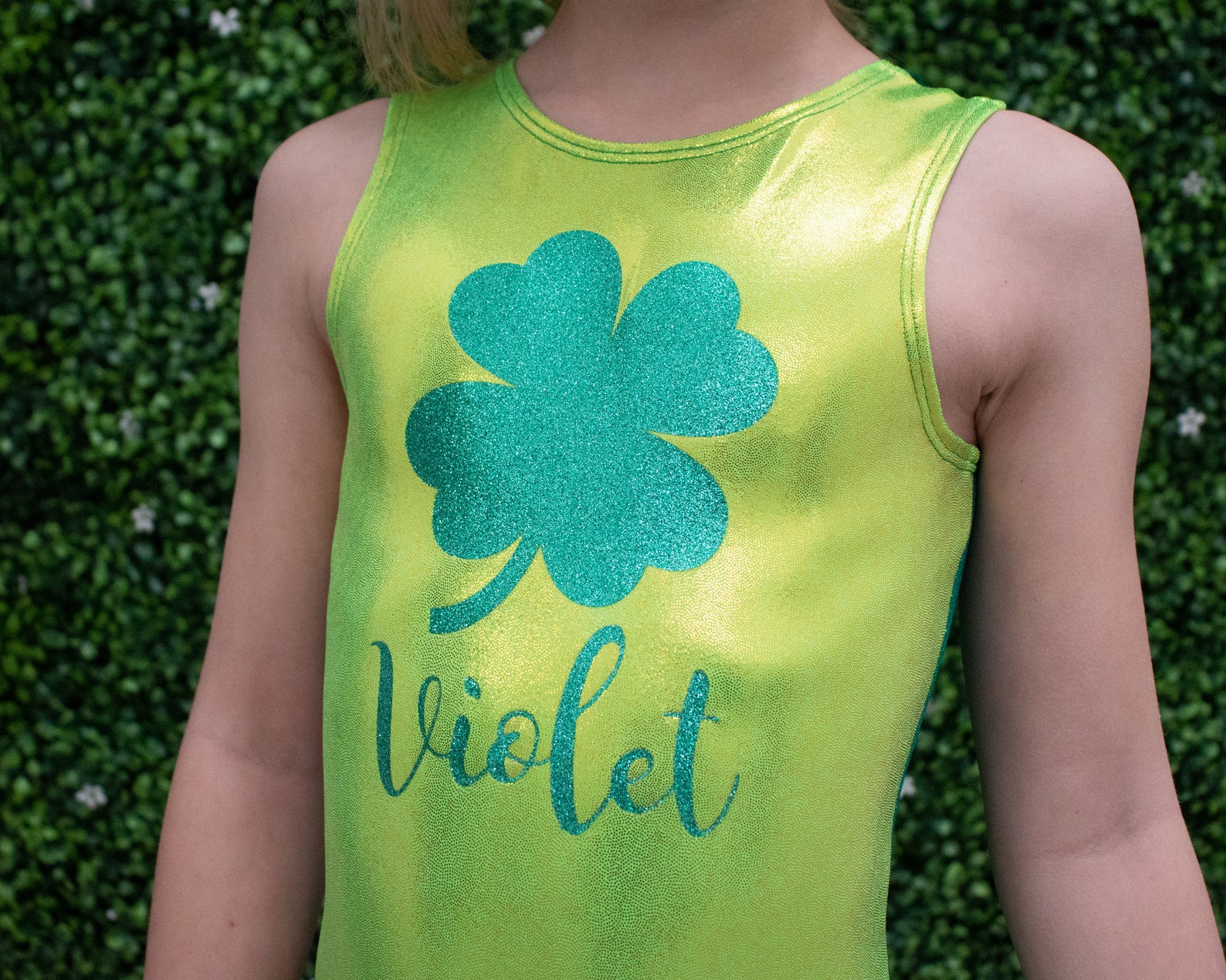 Shamrock Gymnastics Leotard Personalized Girls Toddlers Teens Etsy