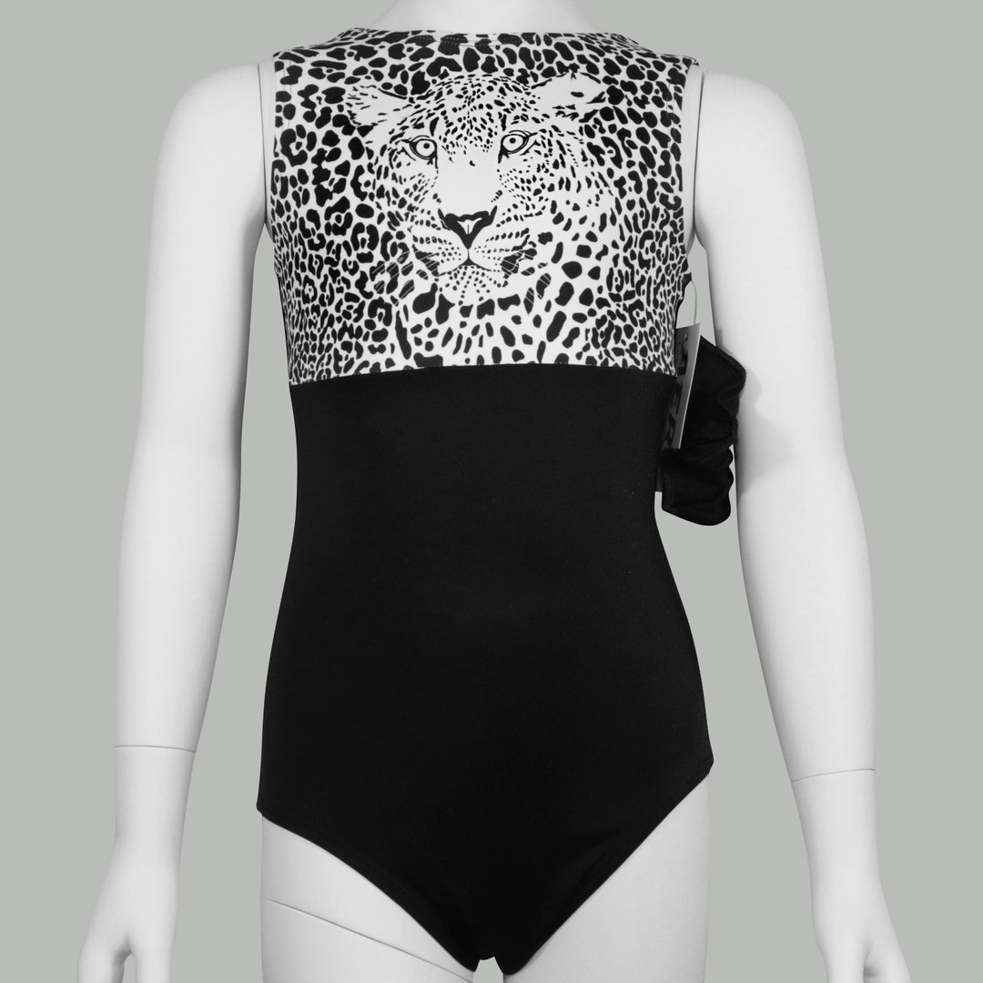Leopard Print Gymnastics Leotard Girls Toddlers Kids Teens Dance Ballet ...