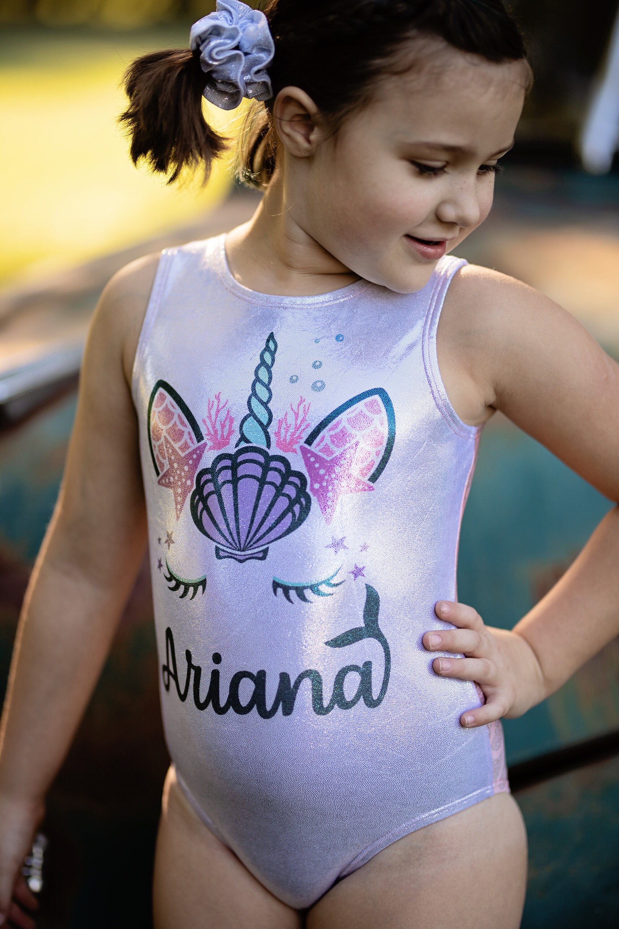 Gymnastics Leotards for Girls Butterfly Unicorn Mermaid Dance Tumbling Unitards Biketards Black Pink