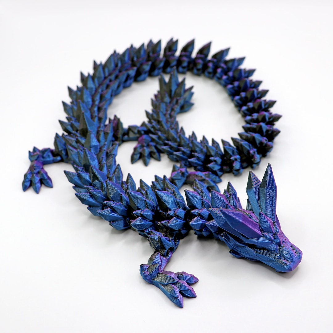 15.5″ Mythical Crystal Dragon Figurine – Large Articulated Fantasy ...