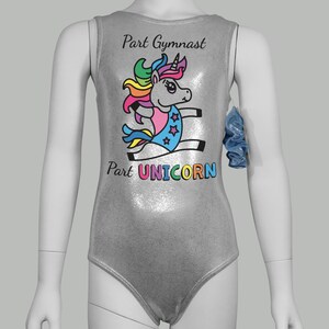 Part Gymnast Part Unicorn Gymnastics Leotard for Girls Toddlers Kids Teens, Dance Ballet Gymnast Gifts Custom Bodysuit Leo by AERO Leotards