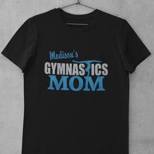 Gymnastics Mom Gymnast Mom T-shirt Personalized Custom Tee Shirt Sparkle Glitter Top Gymnastics Apparel Gift Gymnast Glitter