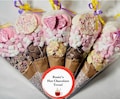 Hot Chocolate Pre Filled Sweet Cone Party Bags Favour Gift With Optional Personalisation