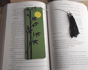 Marcapáginas de bambú con forma de sol, con y sin borla, marcador de página, regalo para libros