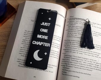 Marcapáginas "Solo un capítulo más" con y sin borla, marcador de página, regalo para amantes de los libros