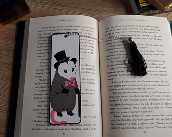 Possum Bookmark with Top Hat, 3D Printed, Durable Book Lover Gift