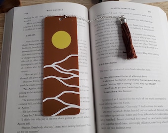 Marcapáginas Sol del Desierto con y sin borla, marcador de página, regalo para libros