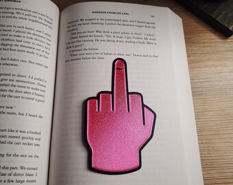 Marcapáginas con forma de dedo corazón - Rosa, impreso en 3D, regalo para amantes de los libros