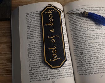 Marcapáginas con borla "El tonto de un libro", regalo fantástico para amantes de los libros.