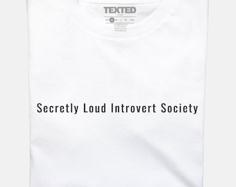 Camiseta unisex de algodón con diseño de texto minimalista, regalo para introvertidos.