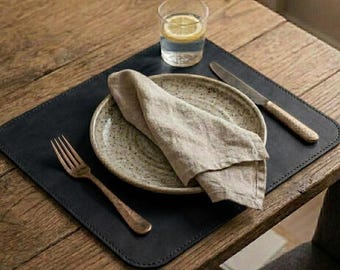 Juego de manteles individuales de cuero de lujo (6-24 unidades), lavables, ideales para la decoración de la mesa del comedor, con un estilo minimalista para la cocina, perfectos para el comedor y como regalo para el Día de la Madre.