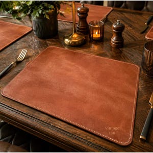 Leder tischset