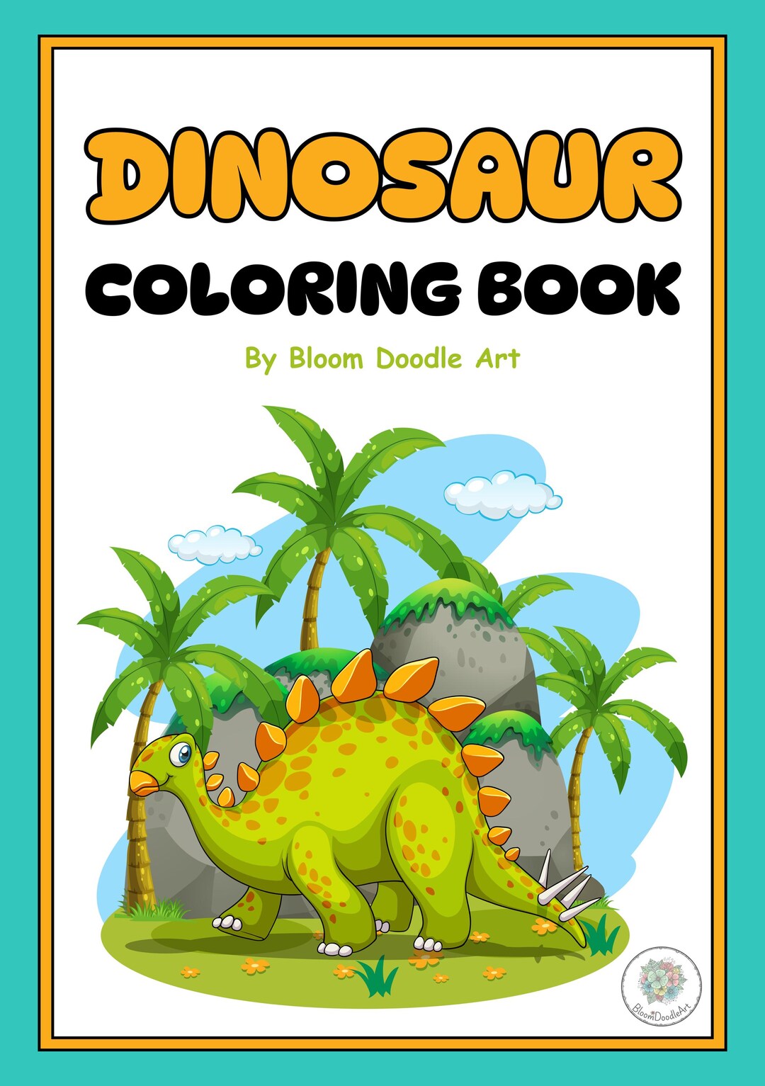 Dinosaur Coloring Book for Kids Printable Activity Pages Preschool ...