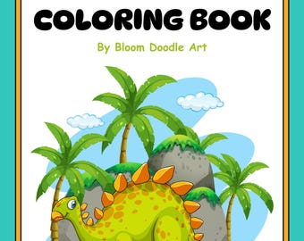 Dinosaur Coloring Book for Kids  Printable Activity Pages  Preschool & Toddler Learning  Instant Download