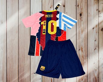 Lionel Messi Career Tribute Jersey & Shorts - Youth Kids Size, Unbranded