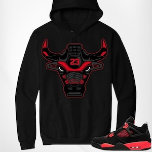 air jordan black and red hoodie