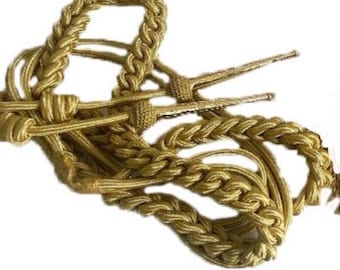 Gold EIIR Royal Epaulettes & Aiguillettes Set – British Military Ceremonial Uniform Fringe