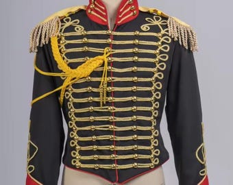Men's Gold Braided Hussar Parade Jacket – Napoleonic Military Costume VM Accessories