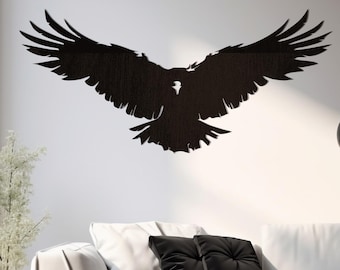 Raven Wooden Wall Art, Crow Wall Decor, Halloween Decor, Gothic Home Decor, Crow Wall Art, Gothic Raven Wood Panel, Wooden Raven Silhouette