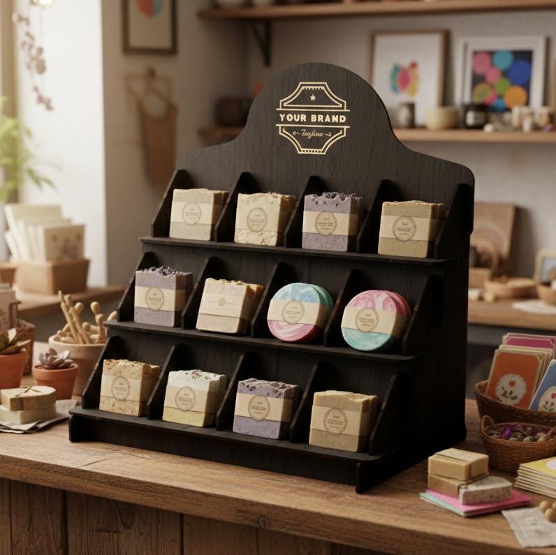 Présentoir à savon, Présentoirs à savon pour salons d'artisanat, Présentoir à savon pour foires d'artisanat, Présentoirs à savon pour salon d'artisana