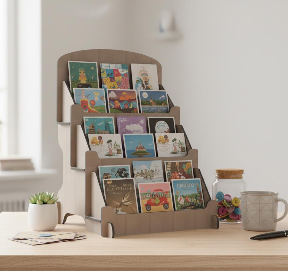 Wooden Greeting Card Display Custom, Wooden Countertop Card Display ...