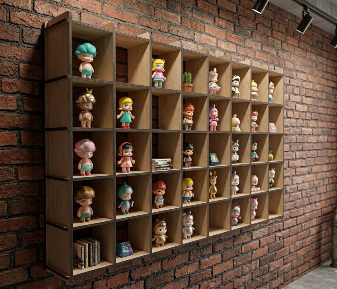 Display Cubbie Toy Wall Shelf, Cubby Display Shelf, Toy Display Shelves, Mini Figure ...
