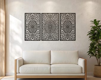 Gitter Dekorative Paneele, Marokkanische Holzpaneele, Arabische Fenster Wandpaneel, marokkanische Wandkunst, Arabesken Holzpaneele, marokkanische Wanddekoration
