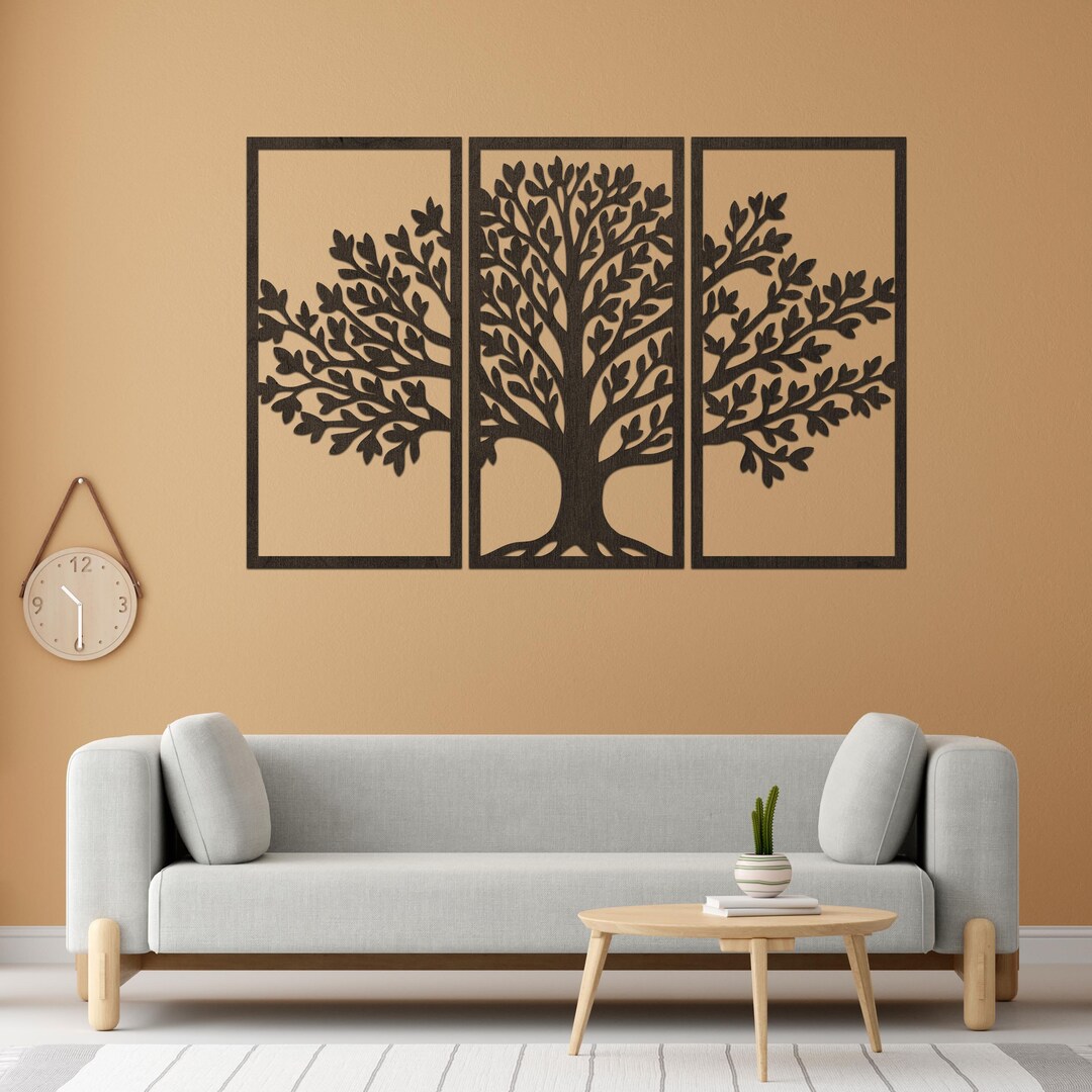 Wall Decore Tree Tree Wall Decor, Wooden Tree Wall Art, Wooden Tree Wall Decor, Tree ...