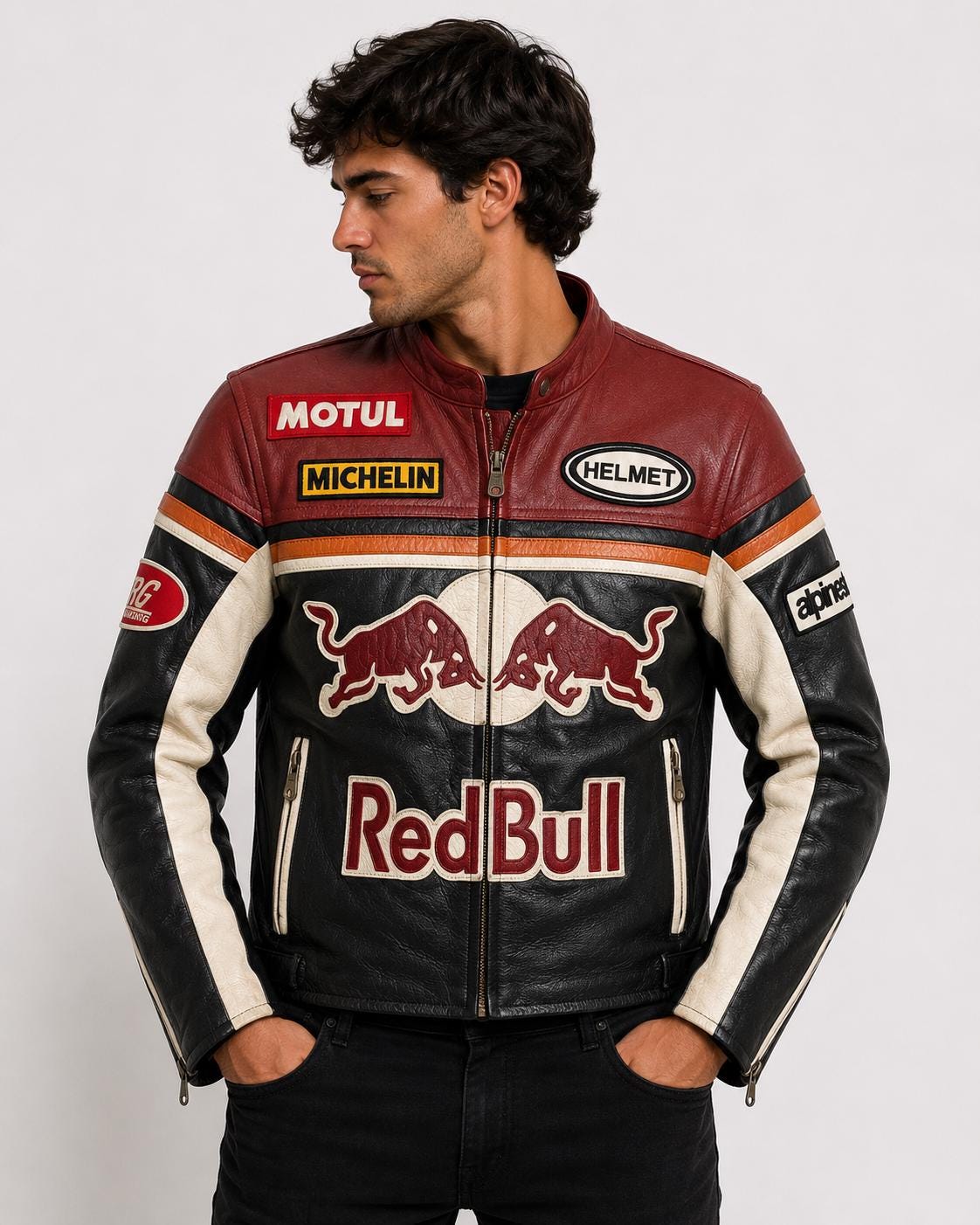 Red Bull Racing Leather Jacket - Etsy