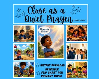 Close as a Quiet Prayer Song Chart, LDS Primary Music Visual (Instant Download Printable)