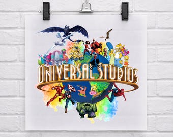 Disney Universal Studios DTF Transfer, Disneyworld Ready To Press, Disney Trip Heat Transfer, Disney Family Vacation 2026 Full Color Prints