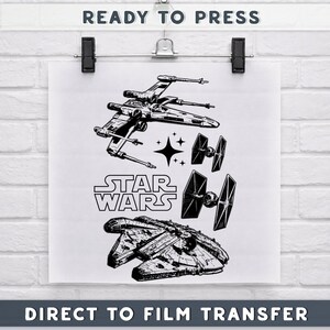 Retro Disney Star Wars Two Sided Dtf Transfer, Vintage Star Wars Ready to Press, Darth Vader Iron On, Disney Galaxy's Edge Heat Press